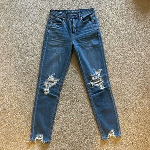 American Eagle Distressed Mom Jeans